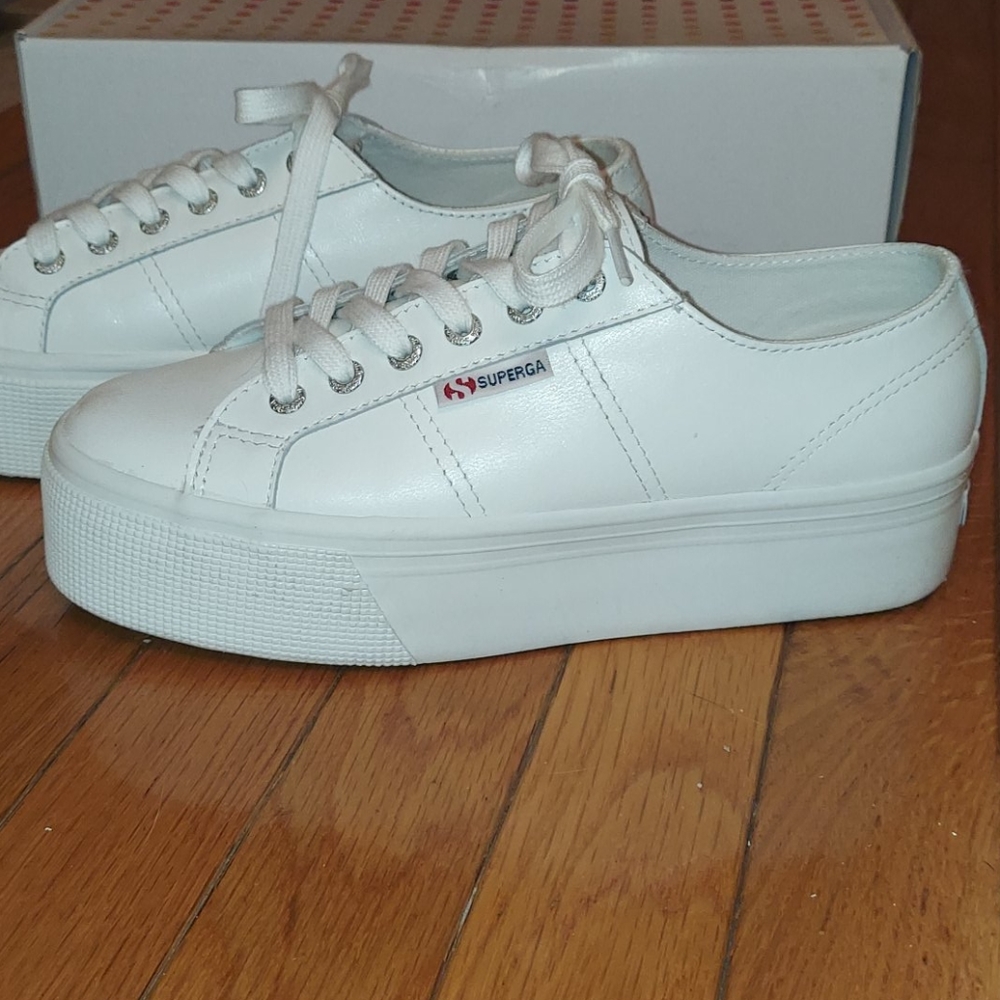 Superga 2inch Platforms Leather